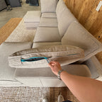 Lovesac Sactional – U-Shape + Storage Seats, Beachwood Rained Chenille