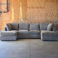 Venetian Taupe Corded Velvet — Lovesac Sactional 6 Seats (2Deep) + 6 Sides (2Deep) Lovesoft Fill