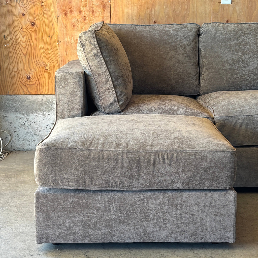 Venetian Taupe Corded Velvet — Lovesac Sactional 6 Seats (2Deep) + 6 Sides (2Deep) Lovesoft Fill
