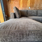 Venetian Taupe Corded Velvet — Lovesac Sactional 6 Seats (2Deep) + 6 Sides (2Deep) Lovesoft Fill