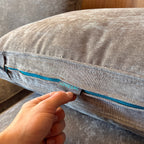 Venetian Taupe Corded Velvet — Lovesac Sactional 6 Seats (2Deep) + 6 Sides (2Deep) Lovesoft Fill
