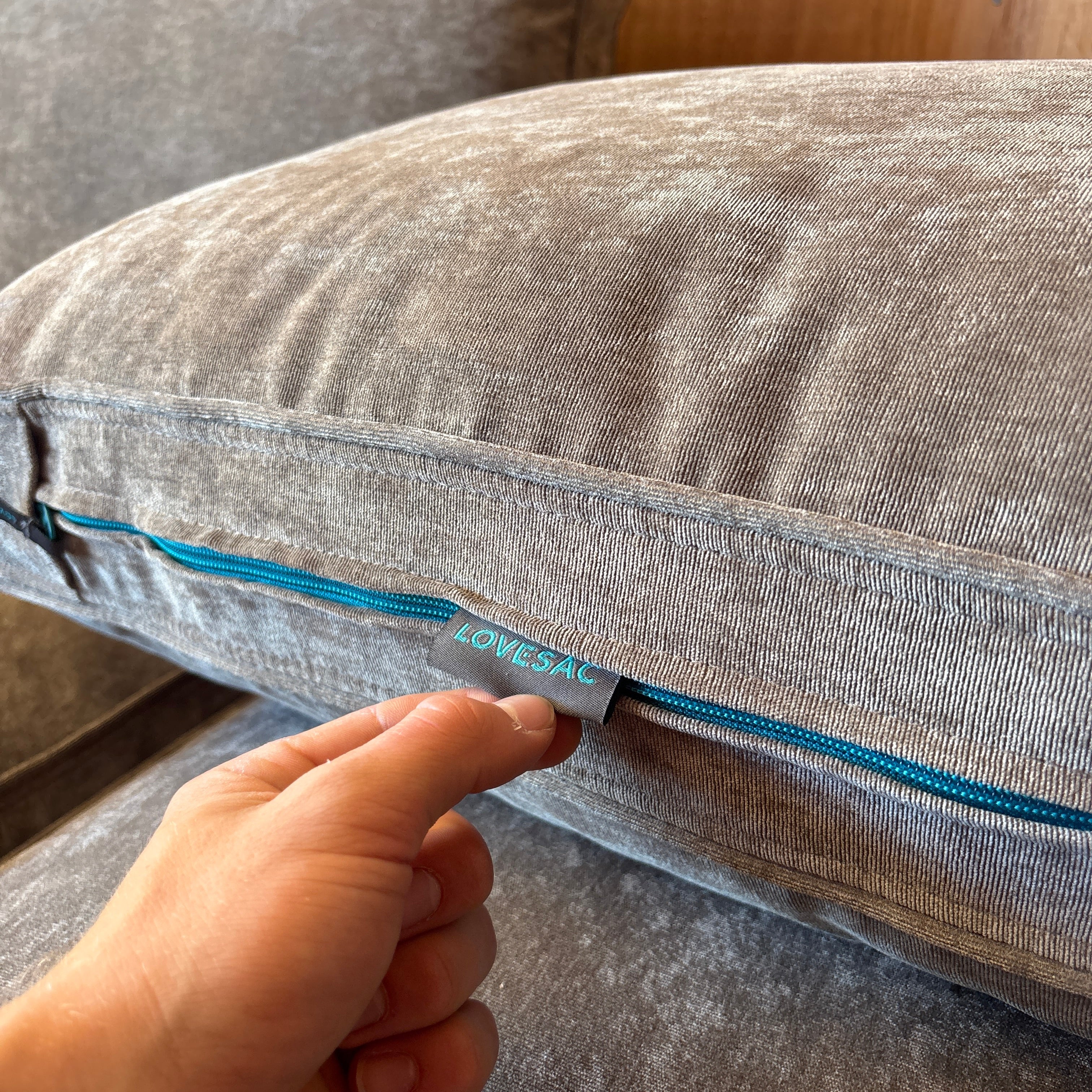 Venetian Taupe Corded Velvet — Lovesac Sactional 6 Seats (2Deep) + 6 Sides (2Deep) Lovesoft Fill