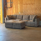 Venetian Taupe Corded Velvet — Lovesac Sactional 6 Seats (2Deep) + 6 Sides (2Deep) Lovesoft Fill