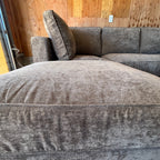 Venetian Taupe Corded Velvet — Lovesac Sactional 5 Seats (1Deep Storage) + 5 Sides Lovesoft Fill