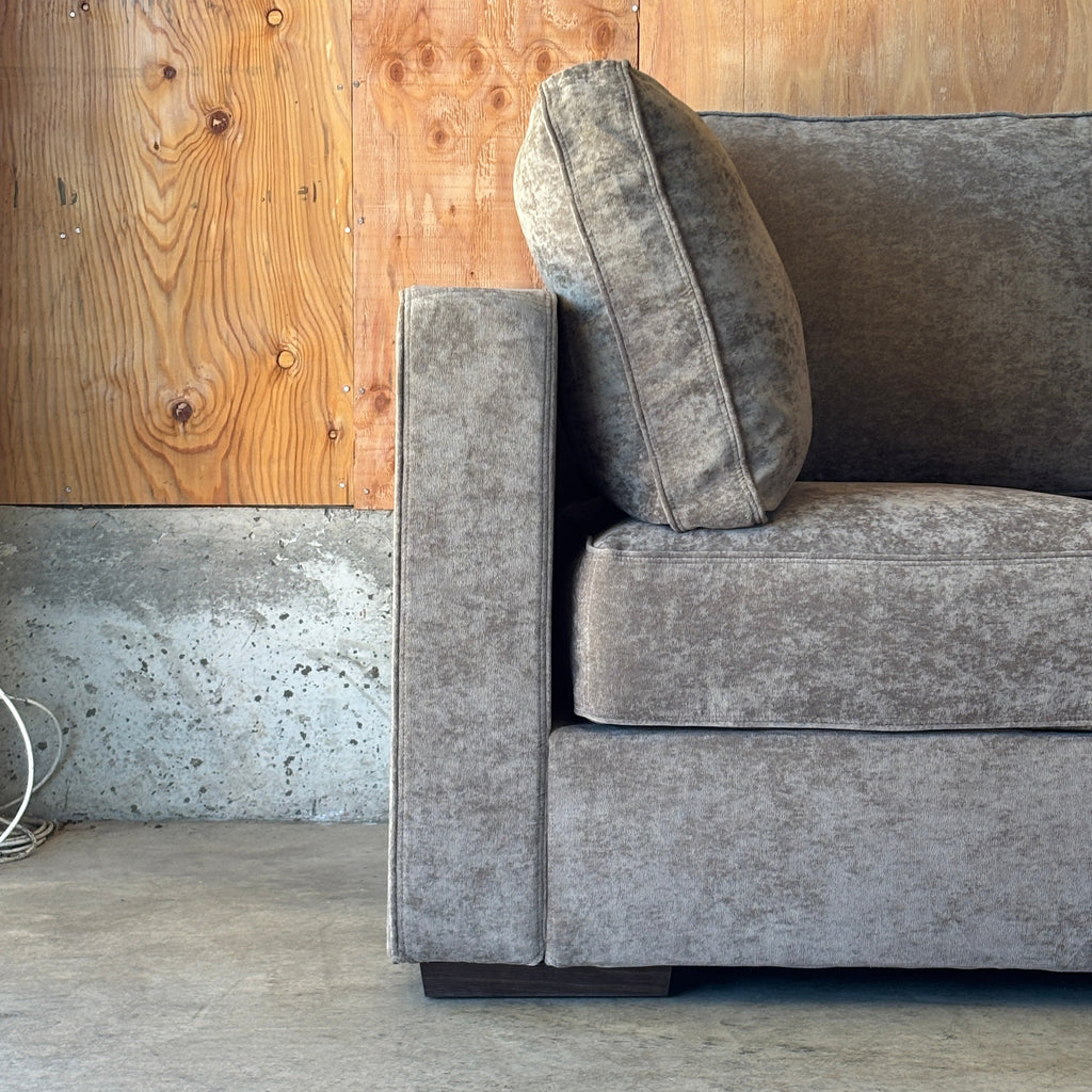 Venetian Taupe Corded Velvet — Lovesac Sactional 6 Seats (2Deep) + 6 Sides (2Deep) Lovesoft Fill