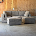 Venetian Taupe Corded Velvet — Lovesac Sactional 5 Seats (1Deep Storage) + 5 Sides Lovesoft Fill