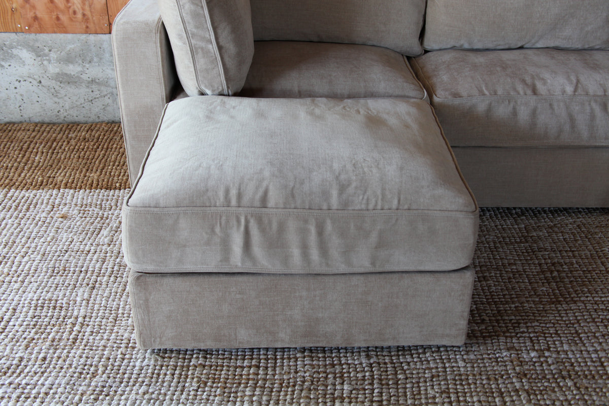 Bisque Etched Chenille — Lovesac Sactional 5 Seats (1Storage) + 5 Sides Lovesoft Fill