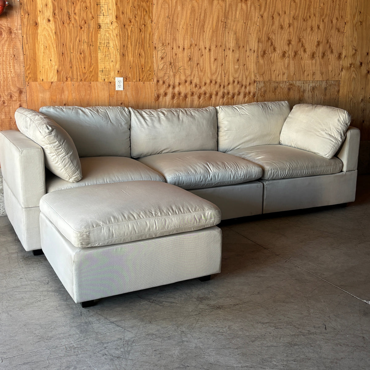 Albany Park Kova Pillow Cushion Sofa 122" + Ottoman