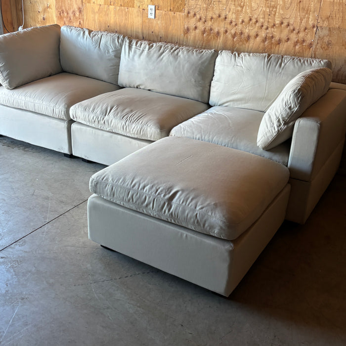 Albany Park Kova Pillow Cushion Sofa 122" + Ottoman